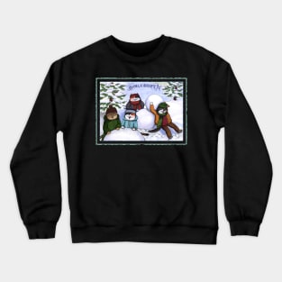 Making a snowman Crewneck Sweatshirt